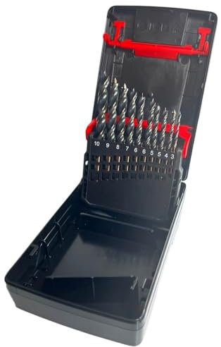 Würth Zebra Präzisions Holz Bohrer Satz Longlife 10 Teile in Kunststoffbox 0650310010 Spiralbohrer in den Größen 3mm | 4mm | 5mm | 6mm | 7mm | 8mm | 9mm | 10mm