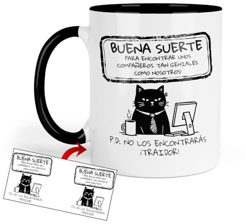 Kembilove Taza de Café 330ml Gracias por Todo | Regalo de Agradecimiento para Compañeros de Trabajo | Ideal para Despedidas y Celebraciones en la Oficina