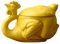Tazza in ceramica con gallina gialla, capacità 350 ml, divertente tazza a forma di animale per gli amanti del caffè o del tè
