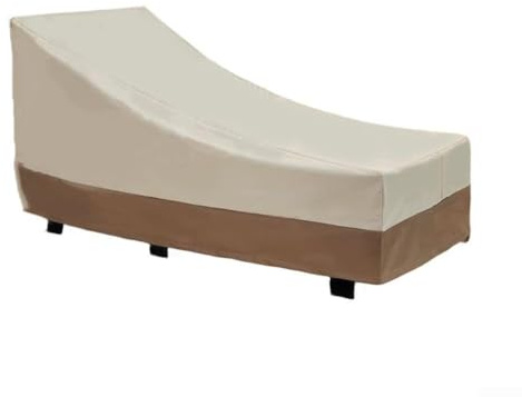 Vilgftyiet Funda para tumbona de exterior de alta calidad, protector de muebles de patio de tela de doble capa con asas de ventilación resistente a la intemperie para silla reclinable de jardín, 77 x