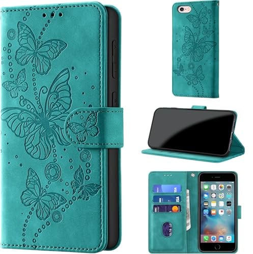 for iPhone 6 / 6S Wallet Case Flip, Turquoise