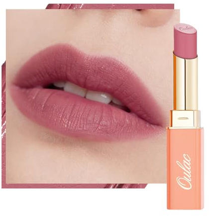 Oulac Rossetto Satin Matte - Rosa Rossetto Opaco Lunga Durata, Finish Satinato Opaco, Alta Pigmentazione Coprente Copertura Totale, Texture Cremosa Idratante Confortevole, Vegano, SG19 Bouquet