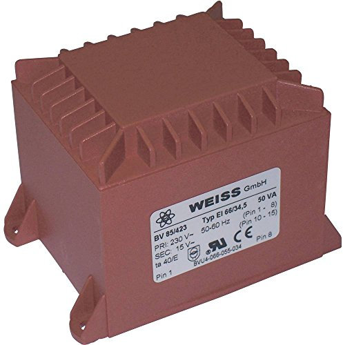 WEISS ELEKTROTECHNIK 85/424 Transformator für Leiterplatten 1x230V 1x18V/AC 50VA 2.78A