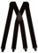 Olata Heavy Duty Hosenträger X-Form mit überkreuzten Trägern/Flughafenfreundliche Herren Hosenträger mit Plastik-Clips – 4cm. Schwarz