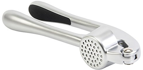 Sabatier Professional Presse-ail manuel en argent – Outil de cuisine manuel pour clou de girofle et gingembre professionnel, design coloré, solide poignée commerciale