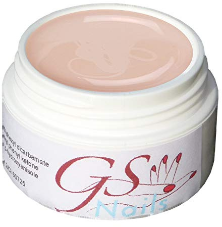 GS-Nails UV Farb-Gel für Nail-Art & Nagel-Design - 5 ml UV-härtendes Covergel - Nailgel - selbstglättendes Nagelgel - Beige 02 - A4
