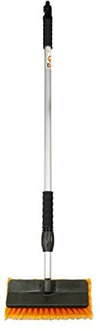 Motorkit Spazzola telescopica con Adattatore per Tubo Flessibile Altezza Regolabile 85-180 cm Delicato, nessun Danno alla carrozzeria.
