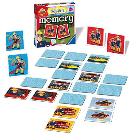 Ravensburger 21204 - Mein erstes Memory® Fireman Sam, der Spieleklassiker für die Kleinen, Kinderspiel für alle Fireman Sam Fans ab 2 Jahren