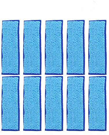 185 x 70mm 10 Stück Weiche Mikrofaser Wischpads Waschbar und Wiederverwendbare Mop Tuch für 240/241(Blau)
