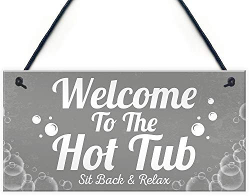 Red Ocean Panneau de Bienvenue pour Jacuzzi et Jardin