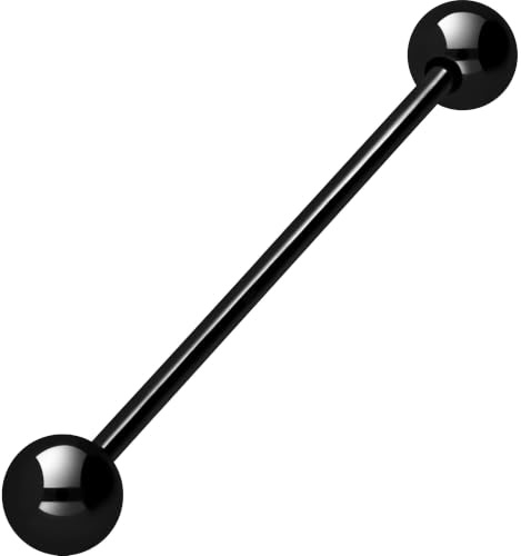 PIERCINGLINE Titan Barbell | 2 KUGELN | Piercing Stab Zunge Brust Intim Ohr | Größen & Farbauswahl