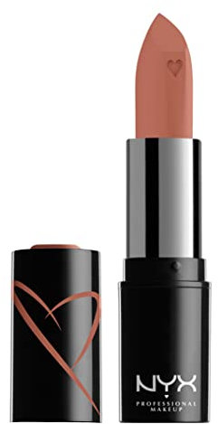 NYX Professional Makeup Lippenstift mit Satin-Finish und ultra-gesättigter Farbe, Shout Loud Satin Lipstick, Silk (Nude)