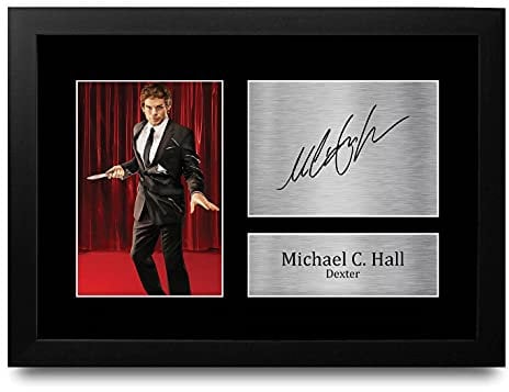 HWC Trading A4 FR Michael C. Hall Dexter Dexter Geschenke gedruckt Autogramm Bild für TV-Fans signiert - A4 Eingerahmt