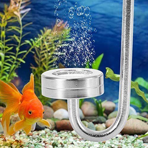 Aquarium CO2 Diffusor Aluminiumlegierung CO2 Diffusor Aquarium CO2 Zerstäuber mit U-förmigem Verbindungsrohr für Aquarienpflanzen Zubehör