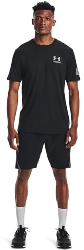 Under Armour Men's Standard New Freedom Flag T-Shirt, Black (002)/White, Large Tall