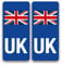 stika.co UK Motorcycle Number Plate Stickers – Reflective Self-Adhesive Vinyl with Union Jack Flag – Post-Brexit Legal Travel Badge for Riding in Europe (UK Motorcycle reflective stickers)