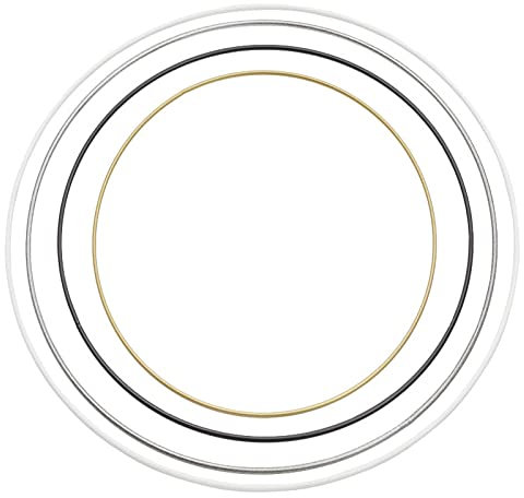 PAINT IT EASY NEU Metall-Ring, Schwarz beschichtet, 5 Stück, 50 cm