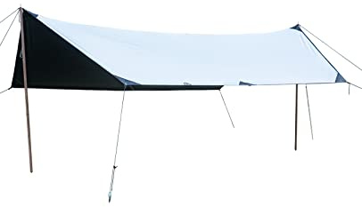 iClimb Wasserdichte Sonnenschutzplane, LSF 50+ (Plane 4,6 m x 2,7 m) | Mit Tragetasche, für Zelt-Hängematte, Camping, Hinterhof-Party