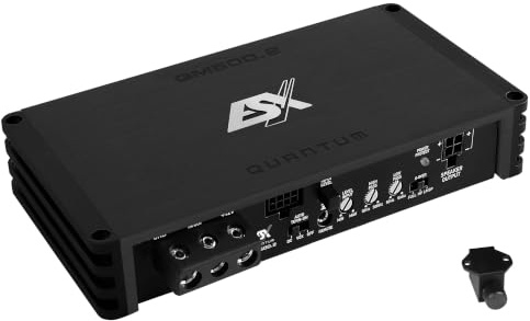 ESX QM500.2 | 2-Kanal Class D Mini Digital Verstärker 500 Watt RMS Ausgangsleistung in schwarz