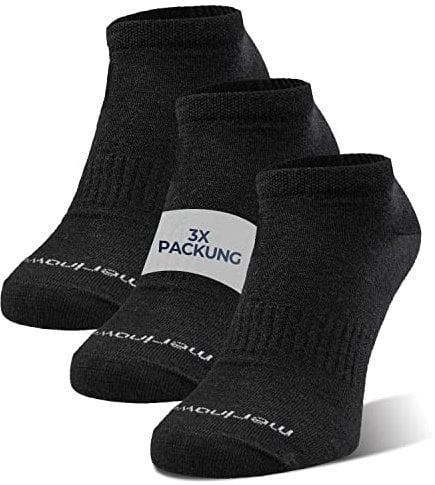 Giesswein Merino Sneaker Socken Herren & Damen 35-46 [3er Pack] - Anti Schweiß Socken Temperaturregulierend Antibakteriell - Laufsocken Sportsocken Herren & Damen - Sneakersocken aus Merinowolle