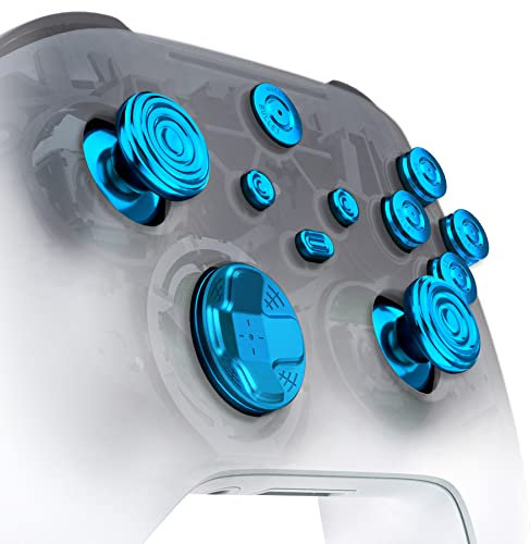 eXtremeRate Tasti Levette Analogiche in Metallo per Xbox Series X S Controller,11 in 1 D-pad Pulsante ABXY Analogici Thumbsticks in Alluminio per Xbox Series S X Joystick Model 1914-Blu