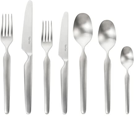 Robert Welch Bergen Satin, 42 Piece Cutlery Set for 6 People. Made from Stainless Steel. Dishwasher Safe.