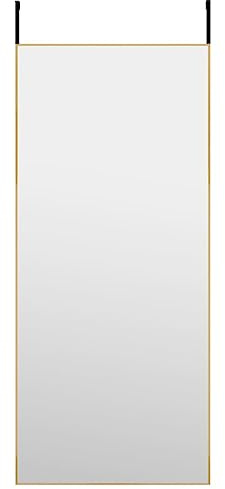 vidaXL Türspiegel Hängespiegel Spiegel Ankleidespiegel Garderobenspiegel Flurspiegel Frisierspiegel Wandspiegel Golden 40x100cm Glas Aluminium