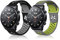 ToVioc Cinturino per Xiaomi Watch S3 /2 PRO /S2 /Redmi Watch 5 Lite/Watch 5 Active Cinturini Silicone Traspirante Sport Cinturino per Amazfit Bip 5 /Pop 3S /Cheetah PRO - Nero Grigio + Giallo Grigio
