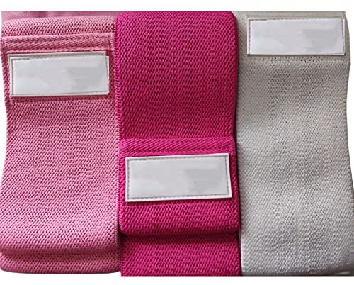Fitnessbänder, Elastikband Set Theraband Set Widerstandsbänder Yogagurt Gymnastikband Resistance Band Trainingsband für Yoga, Pilates, Reha, Männer Frauen Pink - 3er/Pack