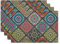 Giwawa Boho Mandala Tischsets, mexikanisches ethnisches traditionelles Muster mit geometrischen Karos, böhmische Blume waschbare Leinen Tisch Platzsets 4er Set für Esszimmer Küche Party, 30.5x45.7 cm