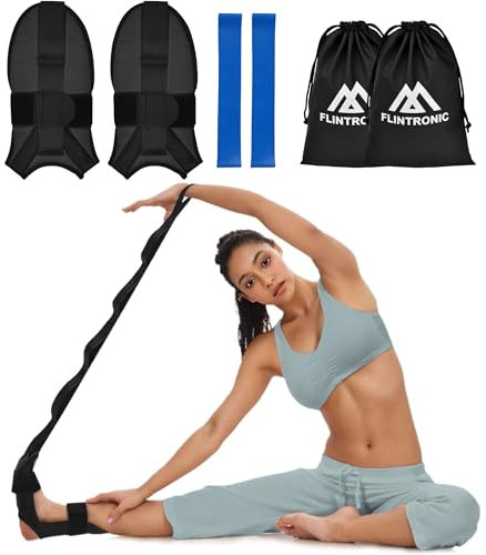 Flintronic Cinghia Yoga, Cintura di Allungamento Yoga, Fascia Elastica Yoga, Cinghie da Yoga, Yoga Stretching Belt, Cinghia per Pilates, Danza, Allenamento, Ginnastica