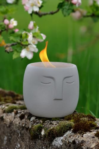 Betondeckel Faciem Outdoor Kerze Dauerdocht Kerzenreste recyceln Gedankenwunder Manufaktur