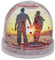 Personalisierte Foto-Schneekugel mit Glitzerkuppel, Ornament – transparenter Boden, glitzerndes Herz (rot) – ideal und Heimdekoration