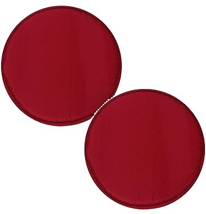 KAREN66 2 Stück Sitzkissen 30 cm Rundes Stuhlkissen Sitzpolster für Stuhl Weiches Stuhlauflage Sitzauflage Dekokissen für Innen- & Außenbereich (30 x 30 cm, Rot)
