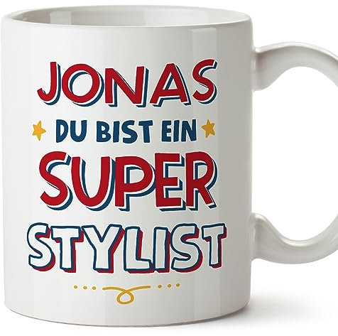 Mugffins Tassen Personalisierten für STYLIST - Auf Deutsch - Du Bist Super - 11 oz / 330 ml - Individuell Anpassbar Geschenk Mitarbeiter