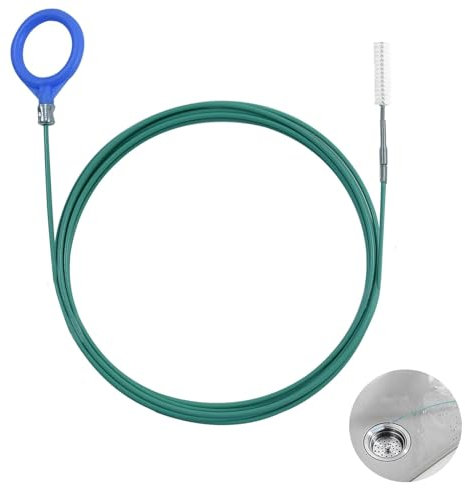 3m Long Flexible Feeding Tube Cleaning Brush Slim Drain Hole Cleaning Tool Drain Unblocker Wire Refrigerator Hose Pipe Sink Snake Drain for Car Sunroof Aquarium Air Conditioner Tube Upgraded
