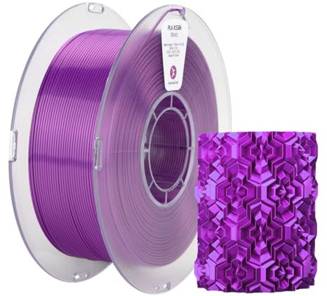 kexcelled PLA Silk Seide Filament 1,75 mm, Shiny Gloss 3D Drucker Filament, Maßgenauigkeit +/- 0,03 mm, 1 kg Spule (2,2 lbs), Seidige Oberfläche, Ordentliche Wicklung, Lila