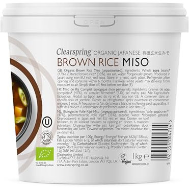 Clearspring Organic Japanese Brown Rice Miso Paste - Unpasteurised 1kg