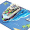 CNLITIHEKA 3D Kreuzfahrtschiff Pop Up Karte Vatertagskarte Pop Up Grußkarte Jubiläumskarte Geburtstagskarte für alle Anlässe.