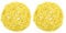 sourcing map 2 Pcs Wicker Rattan Balls 3 Inch Rattan Decorative Balls Vase Fillers for Wedding Party Centerpiece Bowls Home Decoration Yellow
