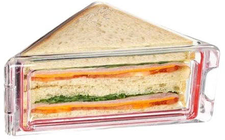 Hugsweet Envase triangular para sándwich, Caja de embalaje para sándwich | Recipientes para sándwiches ecológicos para loncheras - Caja de conservación, contenedores triangulares, fiambreras,