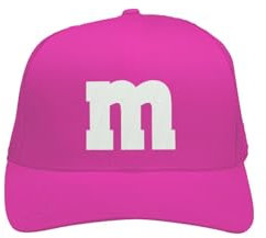 Alsino MM Mesh Cap Mütze Basecap Trucker-Cap M und M Damen Kostüm Verkleidung M und M Gruppen Cap - Karneval Fasching JGA Festival, Farbe wählen:pink
