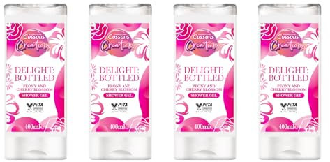 Creations Peony & Cherry Blossom Shower Gel - This Soft And Soothing Shower Gel Will Leave You Feeling Fresh And Flowery - A Revitalising Shower Gel By - Weight: 400ml | Pack Of 4