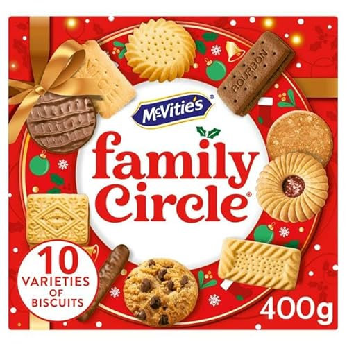 McVitie's Classic Traditional Biscuits DIgestives, Hobnobs (Family Circle Biscuit Assortment - 10 x 400g Packs)