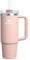 Stanley Quencher H2.0 Tumbler with Handle and Straw, 3-Mode Flowstate Lid, Travel Cup Holder Compatible, Stainless Steel, Insulated, BPA-Free, Frosted Peach, 0.9 litres