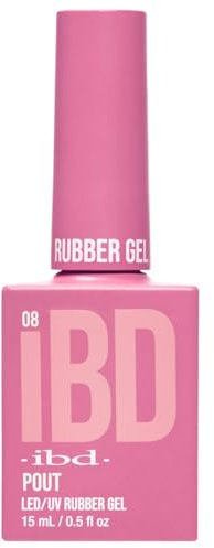 IBD Rubber Gel – Pout – 15ml – MADE IN USA – Premium Nagellack für langlebige Maniküre und glatte Nägel – LED/UV Lack