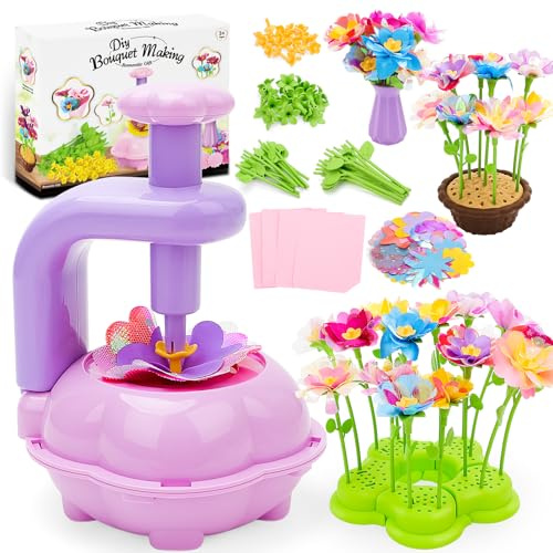 deAO DIY Blumen Bastelset Kinder, Kreatives Blumenstrauß Basteln für Mädchen & Jungen 3-12 Jahre, Pädagogisches Spielzeug für Freizeitspaß, Geburtstag und Kindertag, Kreatives Geschenk