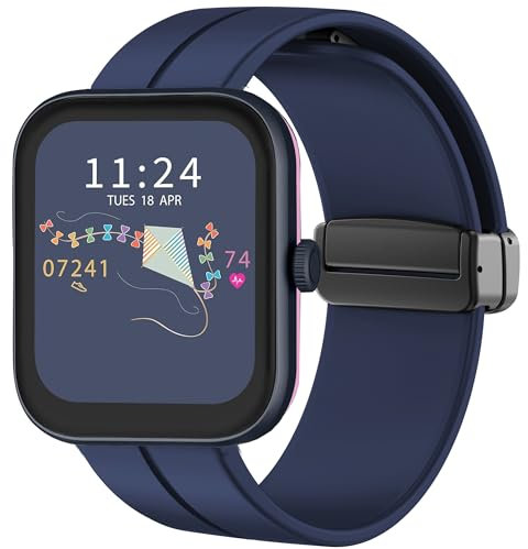 Compatible for RADLEY Series Smartwatch 14 mm 16 mm 18 mm 20mm 22mm Soft Silicone Magnetic Buckle Sport Wristband Replacement Straps Compatible for RADLEY Series 32/20/28/21/33/19/46/10 (Blue, 14mm)