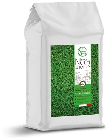 VerdeVita Concime Starter – Per Germinazione Rapida e Radici Forti – Ideale per Prato, Semi e Tappeti Erbosi – Alta Solubilità – Fertilizzante Professionale - Made in Italy (500m²)