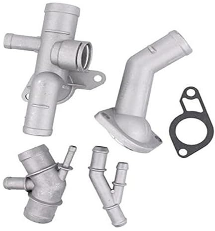 XUBOR Engine Coolant Pipe Hose Flange with Gasket Kit, for Au-di A3 8L TT 8N, for Octavia, Mk1 Toledo Ibiza Mk2, for Golf, Mk4 Leon Cordoba, for Bora, 06A121132A Radiator Thermostat Case